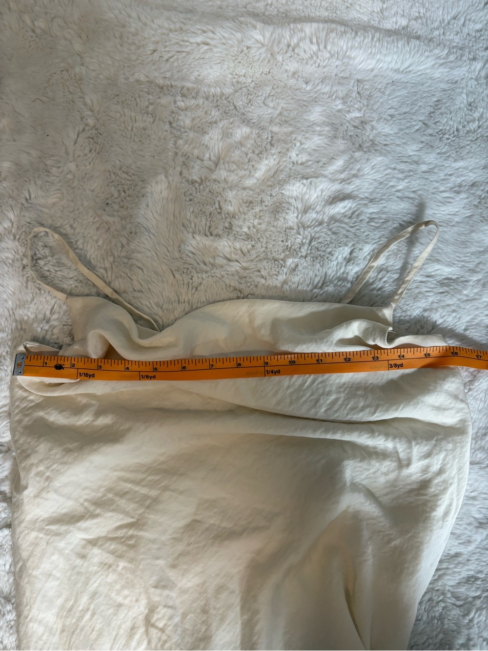 Topshop Ivory Satin Lined Midi Slip Dress — Size M - Picture 7 of 9